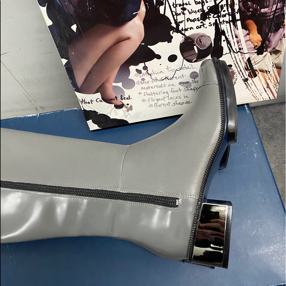NEW COLE HAAN ~Special Edition ~Maria Sharapova~ Leather BOOTS  GRAY 7  $498 - Picture 2 of 16